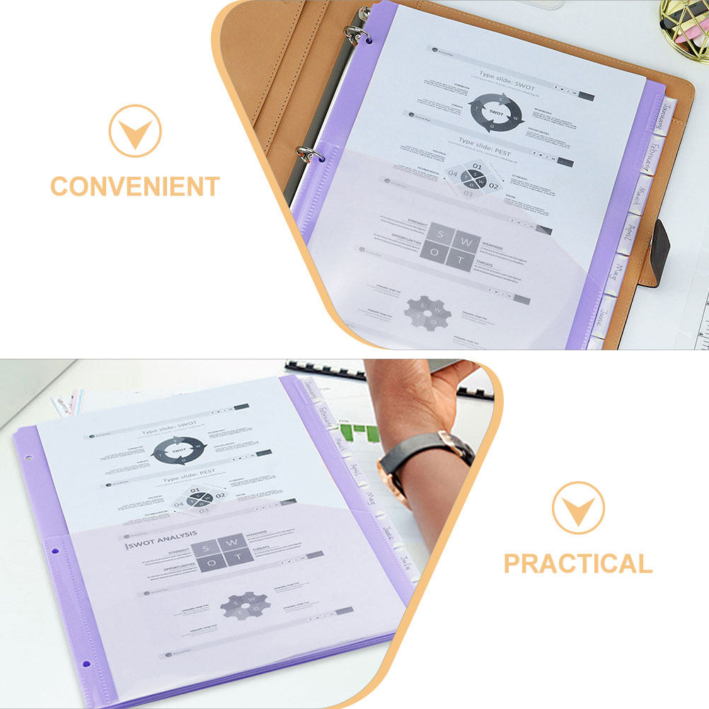 2Sets Transparent PP A4 Binder - Tab Divider A4 评论和价格