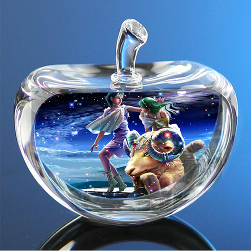 80mm Crystal Zodiac Sign Glass - Paper Weight Crystal 评论和价格