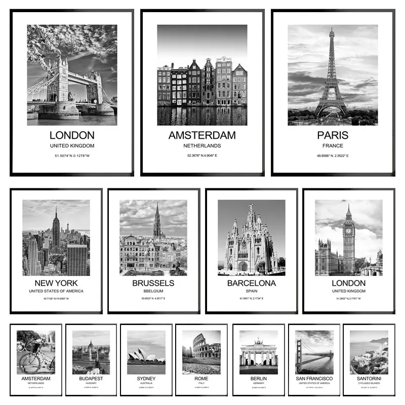 City Poster New York London Pa - Ink Blotter Paper 评论和价格